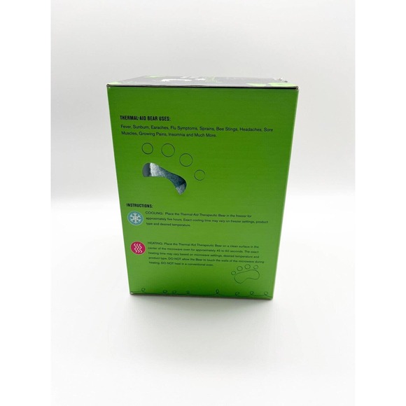 NWT Thermal-Aid 100% Natural Heating & Cooling Pack Blue Bear Washable Lovie - Picture 3 of 5